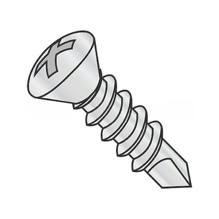 Usa Industrials Self-Drilling Screw, #10-16 x 3/4 in, Zinc Plated Steel Oval Head Phillips Drive BULK-SCRW-11500